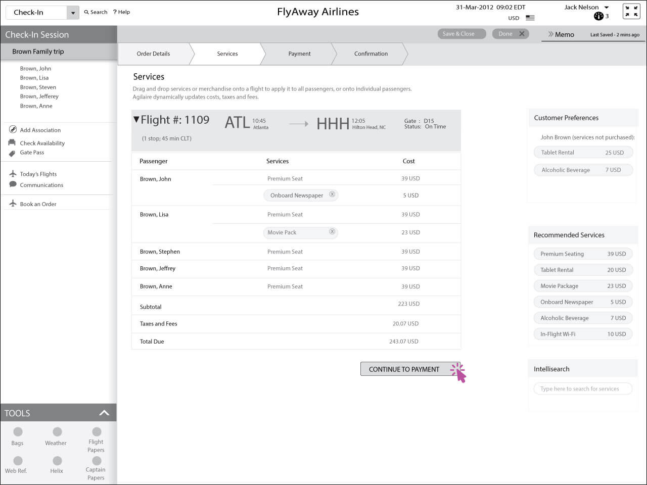 Starting the Payment process