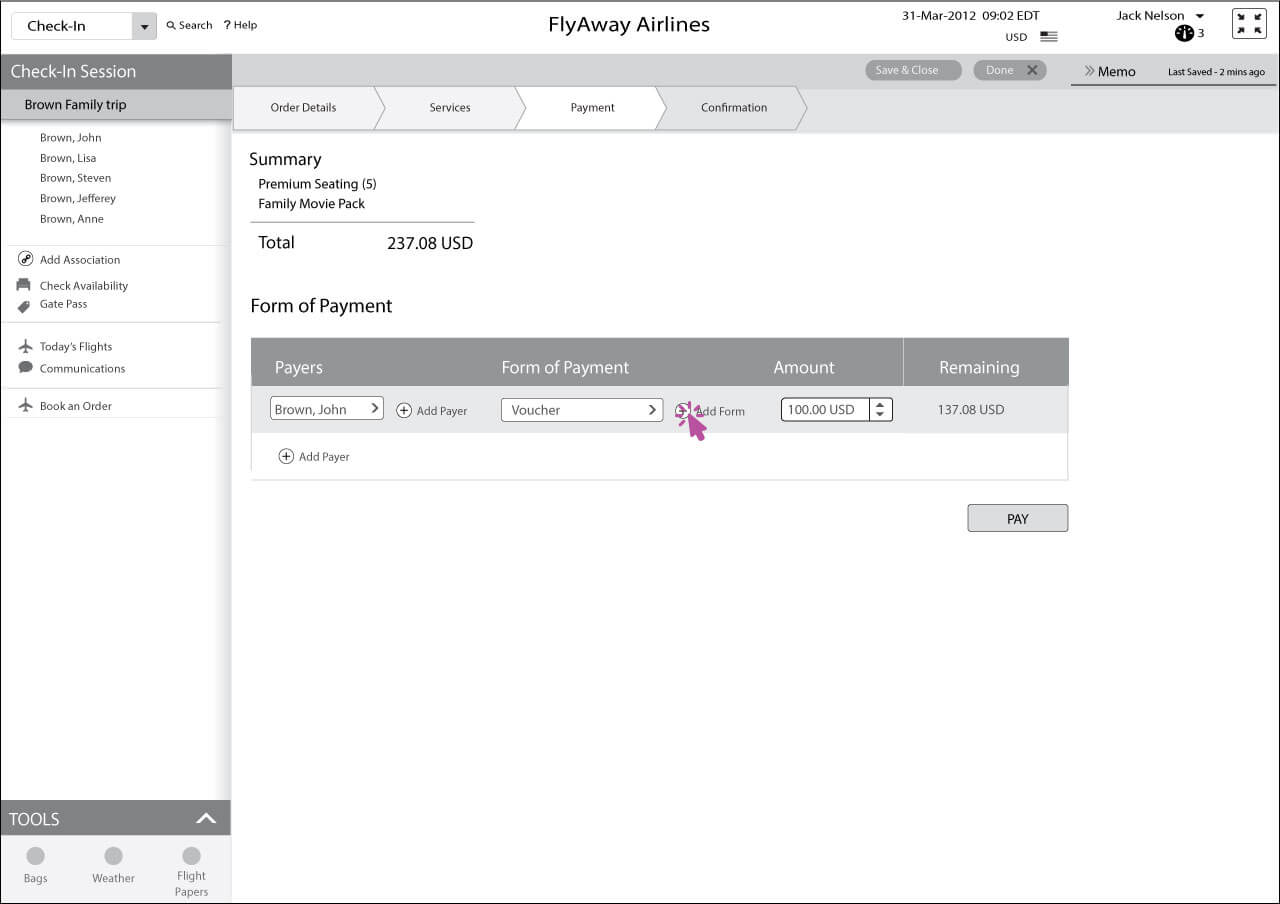 Choosing an alternative form of payment