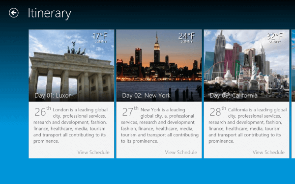 Daily Itinerary Screen
