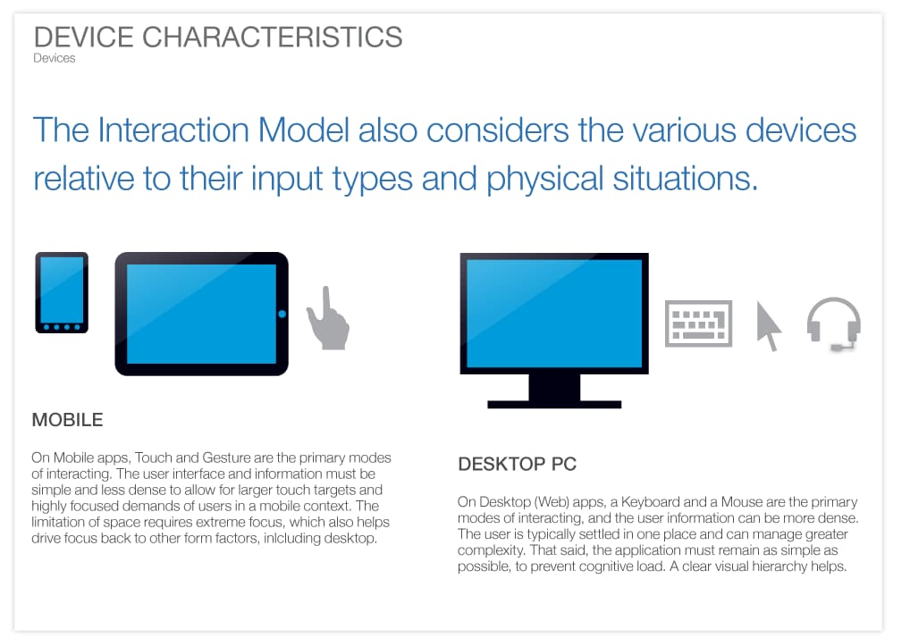 Mobile versus desktop device characteristics