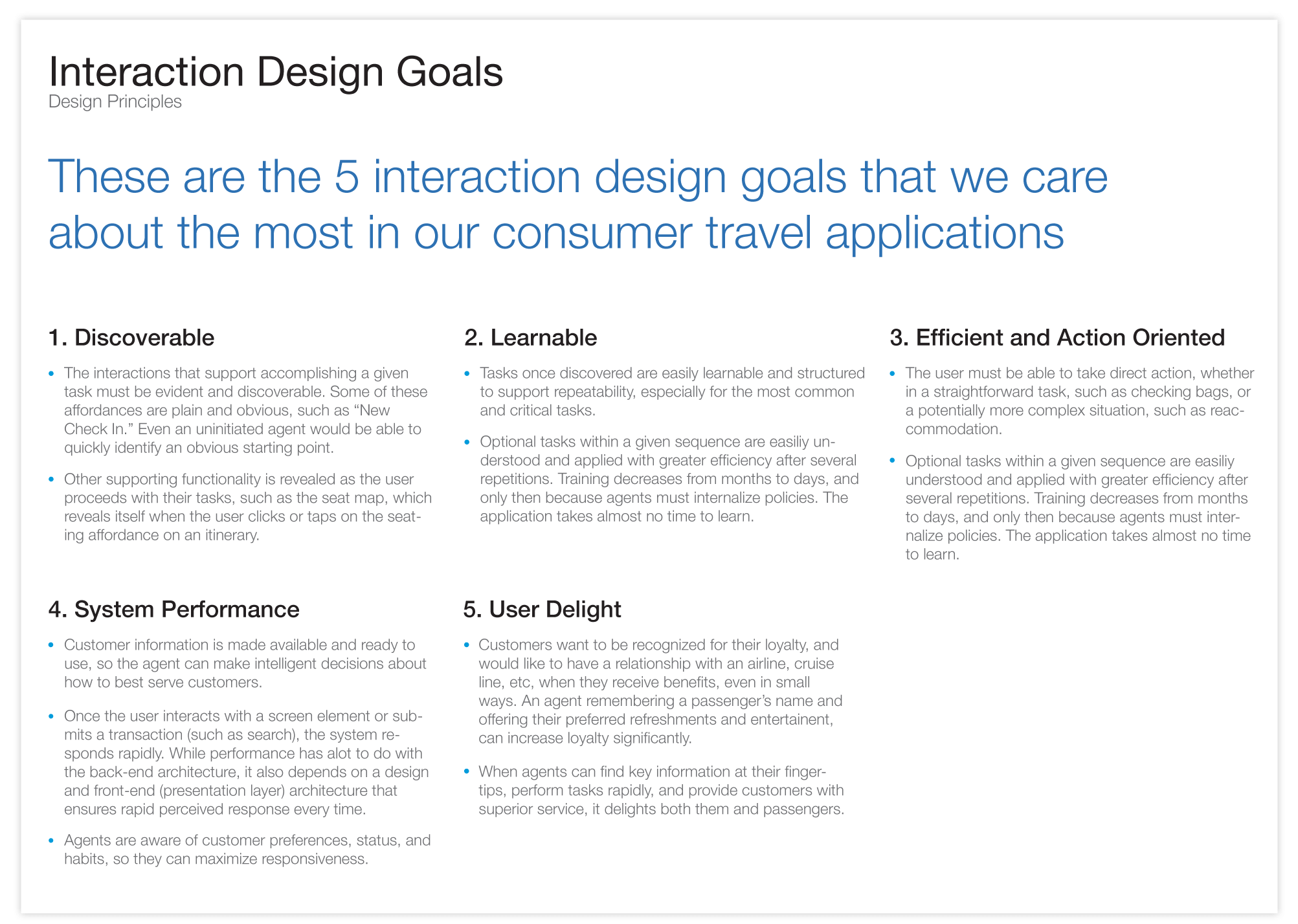 Interaction Design Goals