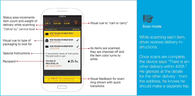 Doug Scanning 3 packages for 123 Oak