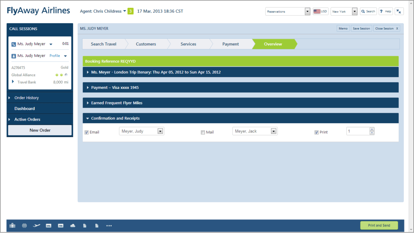Reviewing and Submitting An Itinerary