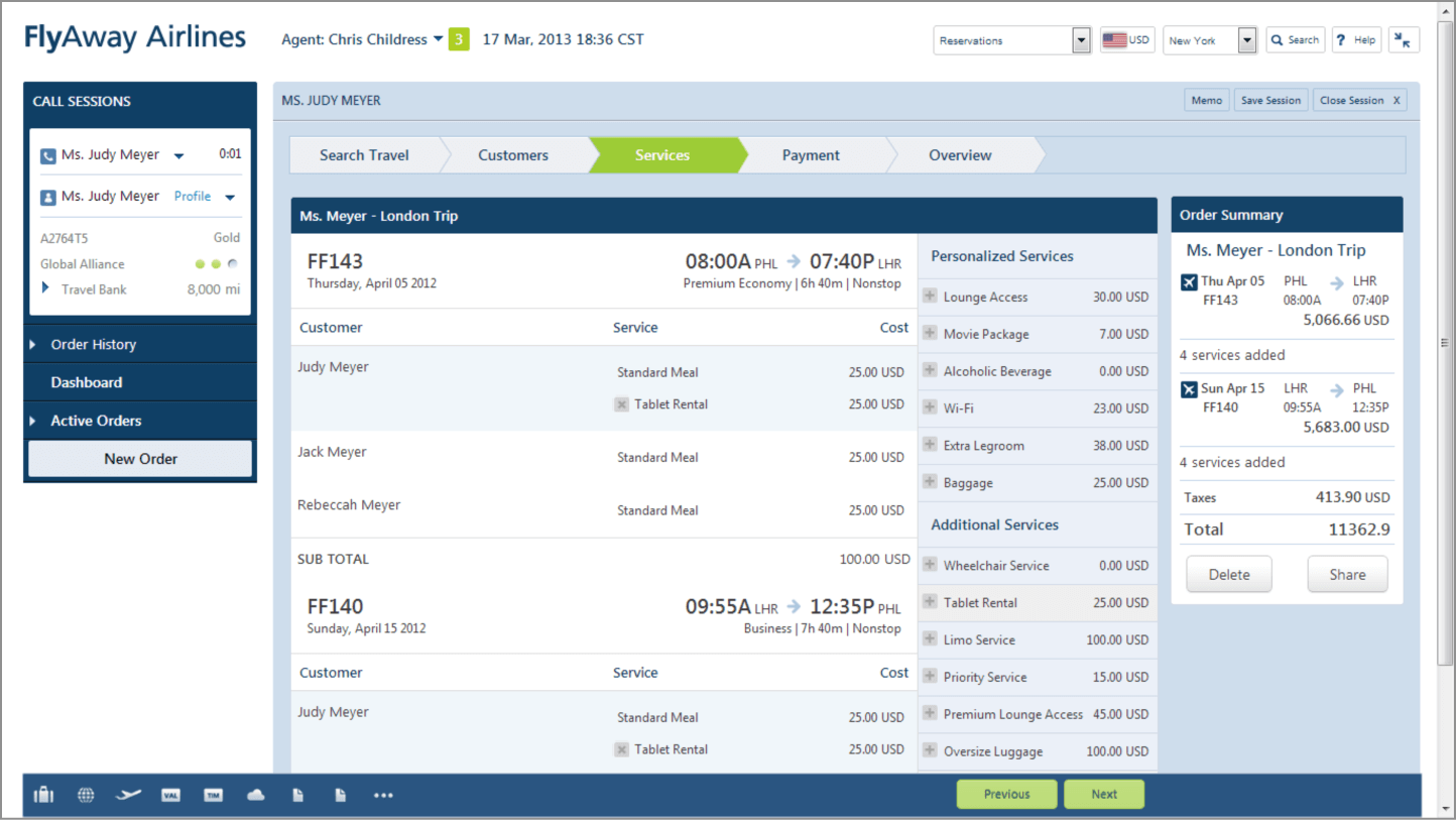 Adding a service- a tablet
