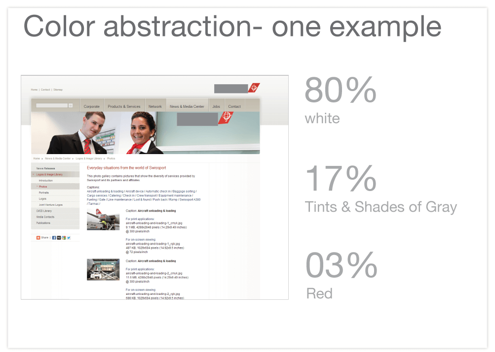 Color abstractions from mood board