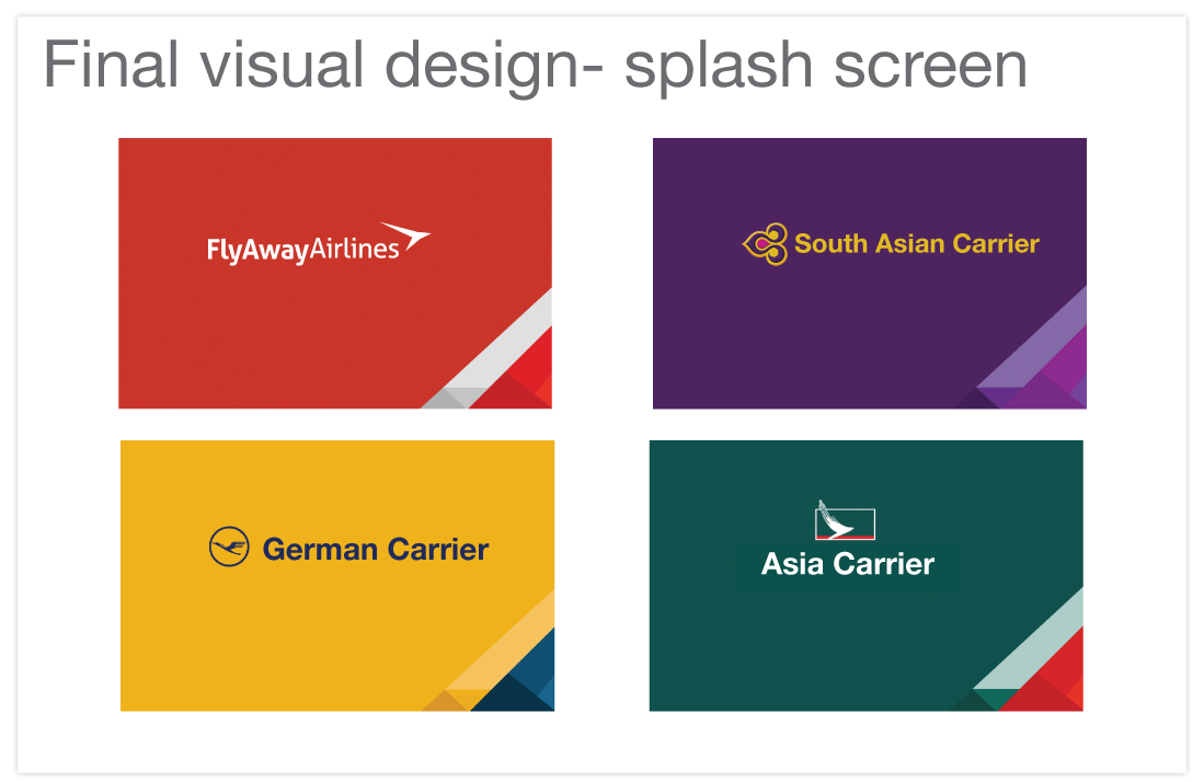 Final visual design- Splash screen
