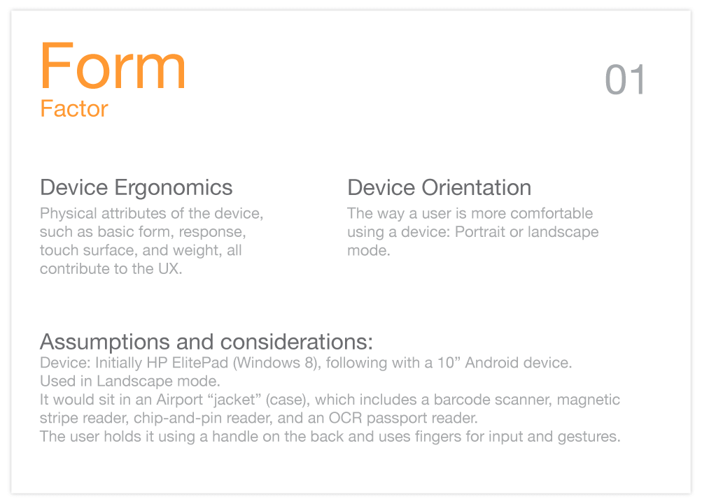 Considering the form factor for a visual design