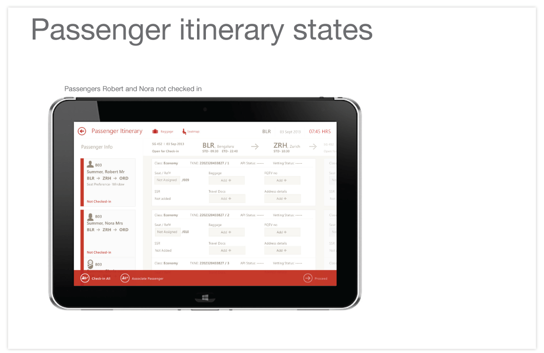 Visual Design for Passenger Itinerary States