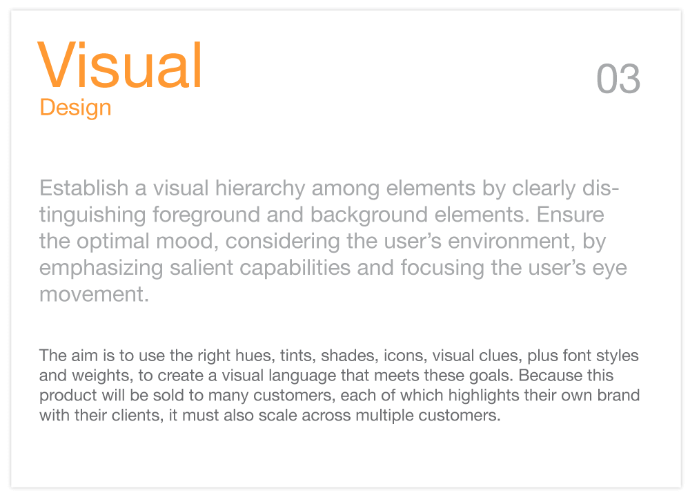 Defining a visual design language