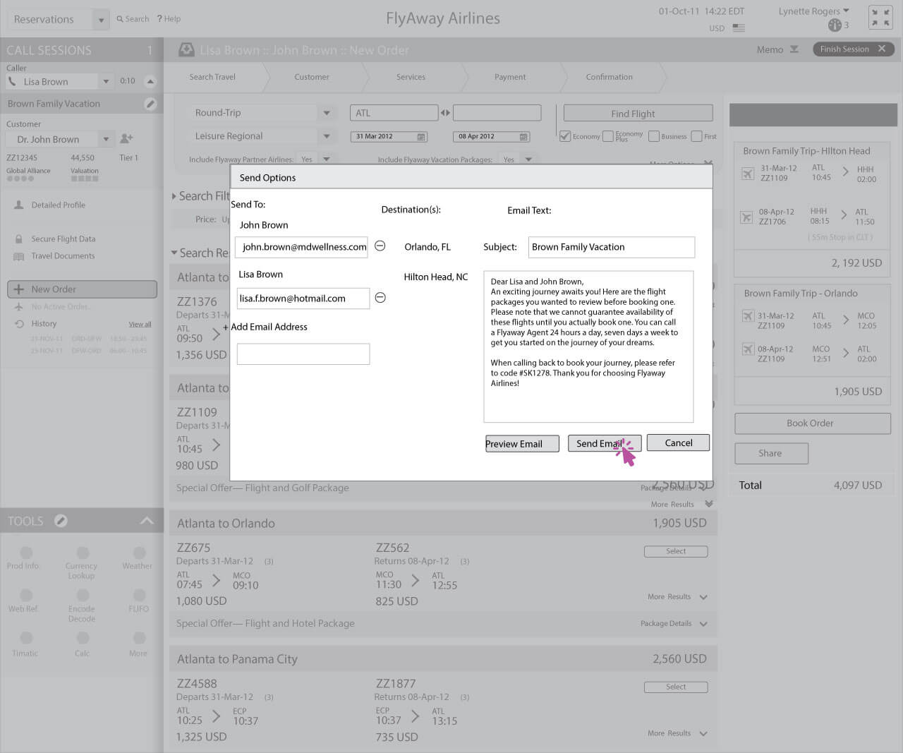 Email for John and Lisa