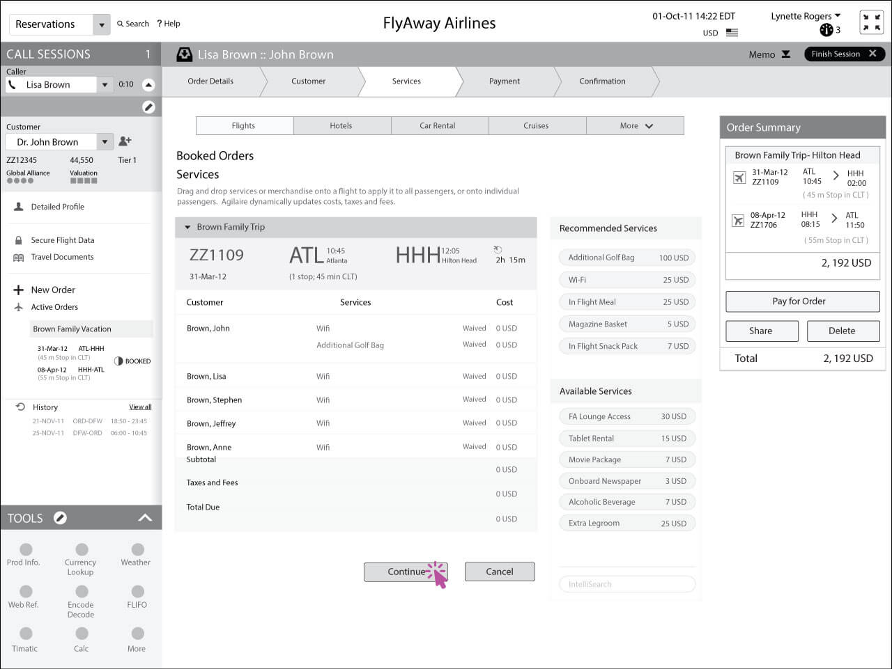 Agent Clicking to Finish Adding services
