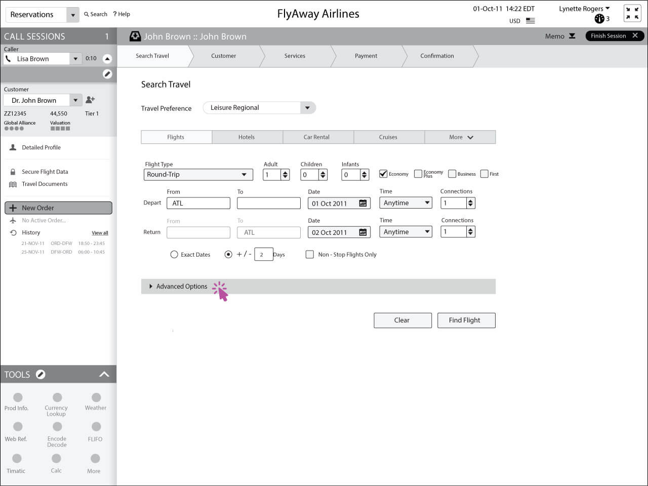 Wireframing- Advanced Search Options